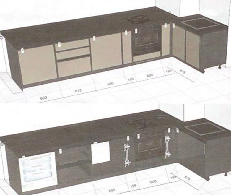 Проект-решение Гостевая кухня в мансарду