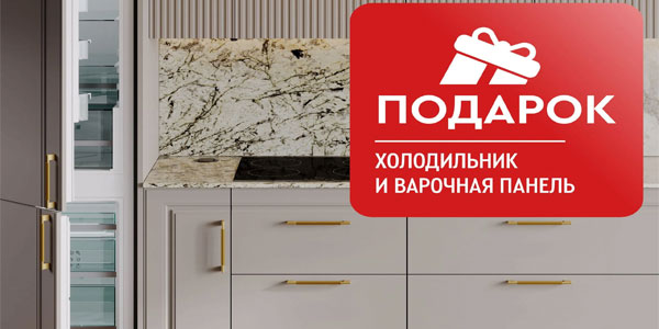 Холодильник и варочная панель в подарок