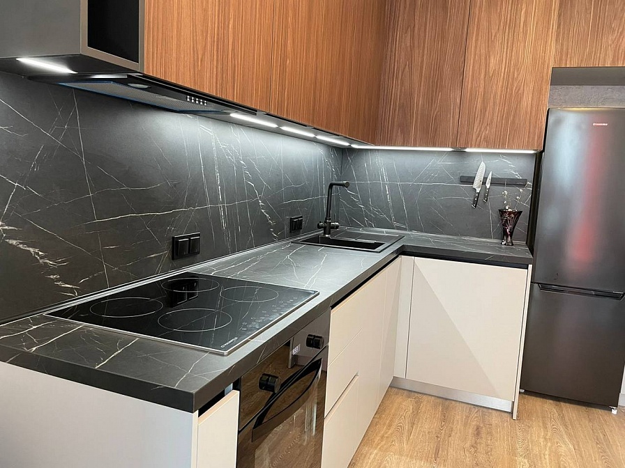 Проект-решение Кухни-гостиной 3х2 м для 1к квартиры