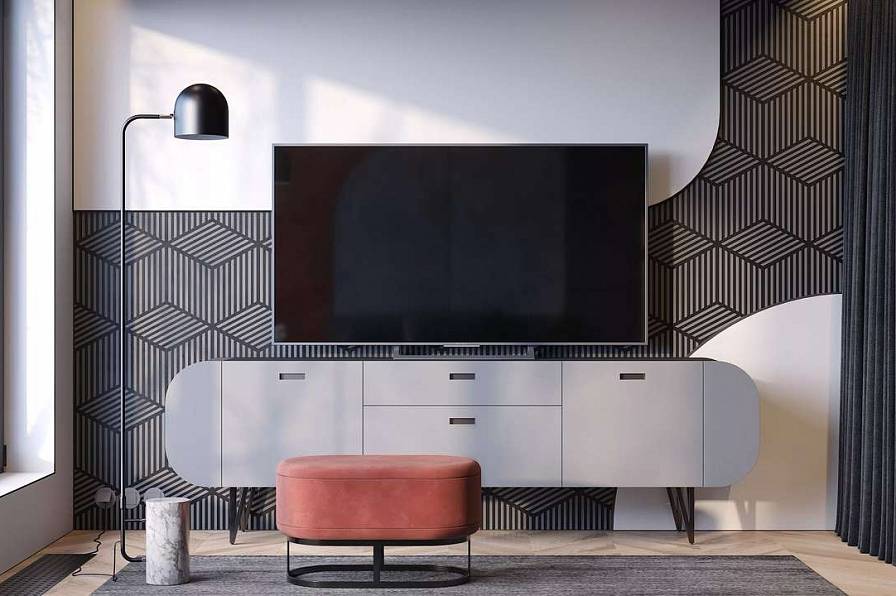 Мягкие стеновые панели в спальню Art Design, серые (арт. 110)