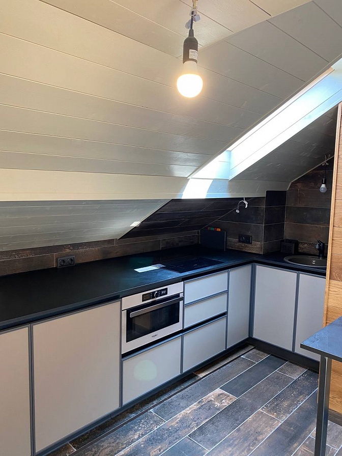 Проект-решение Гостевая кухня в мансарду