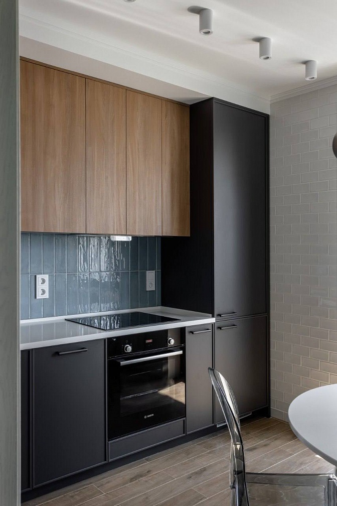 Проект-решение Вместительная маленькая кухня