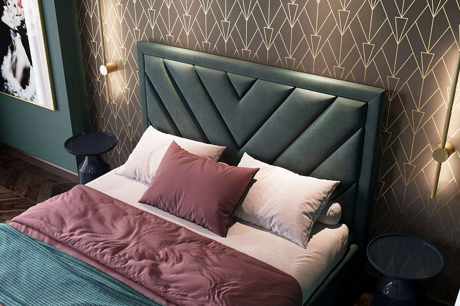 Спальня с кроватью Chloe, зеленая (арт. 090)