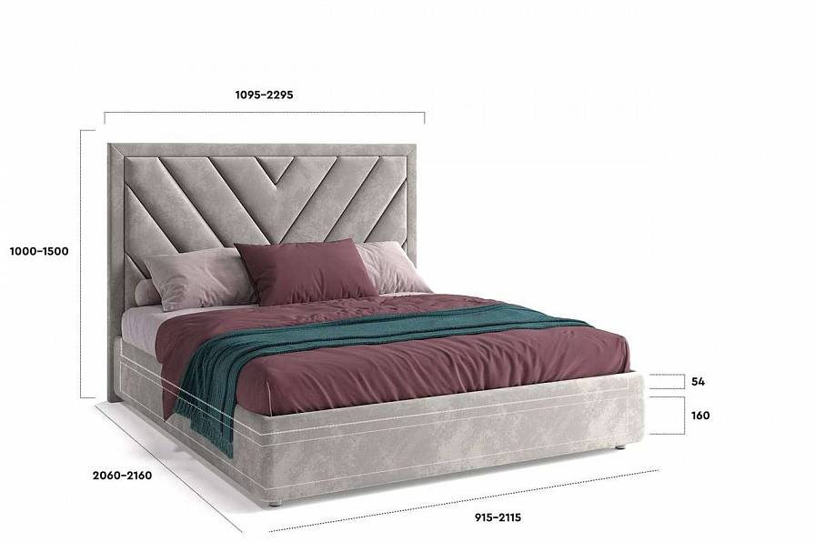 Спальня с кроватью Chloe, зеленая (арт. 090)